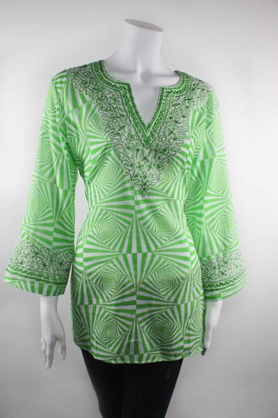 Embroidered Short Cotton Tunic