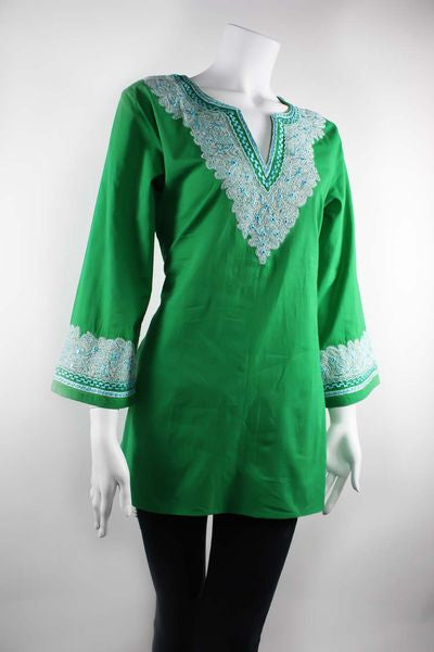 Embroidered Short Cotton Tunic
