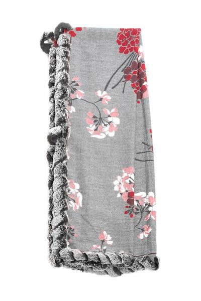 Blooming Faux Fur Scarf