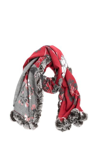 Blooming Faux Fur Scarf