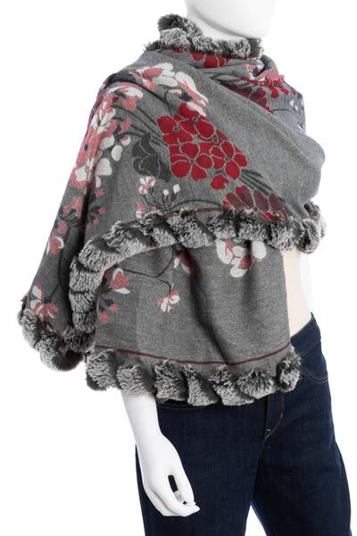 Blooming Faux Fur Scarf