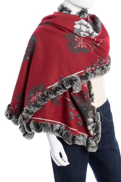 Blooming Faux Fur Scarf