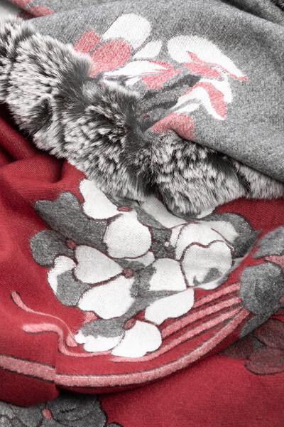 Blooming Faux Fur Scarf