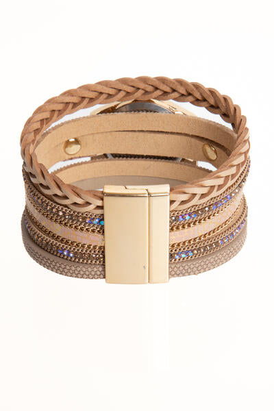 Braided Vegan Leather Bracelet Watch