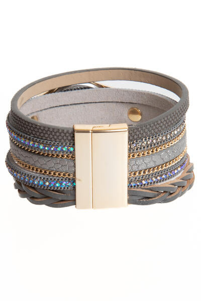 Braided Vegan Leather Bracelet Watch