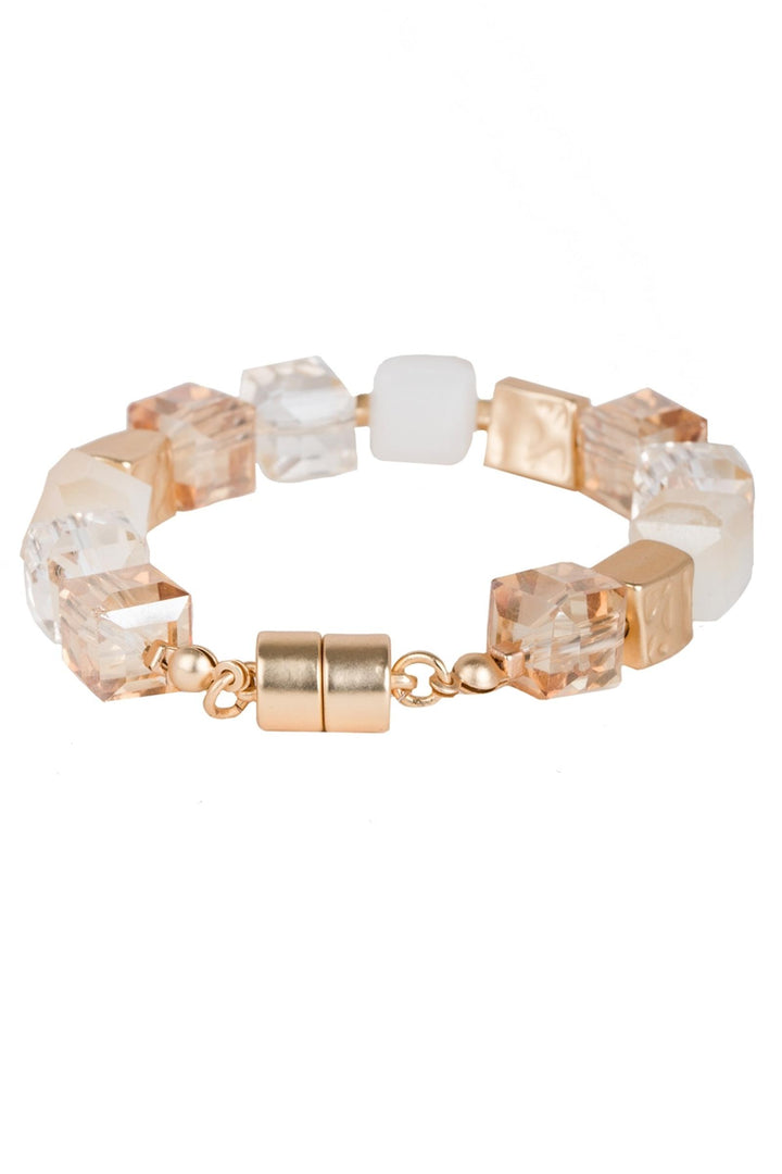 Faceted Bead and Stone Bracelet