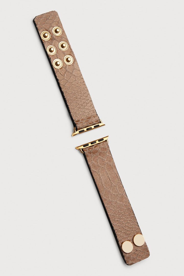 Snakeprint Embossed Leather Apple Watch Band