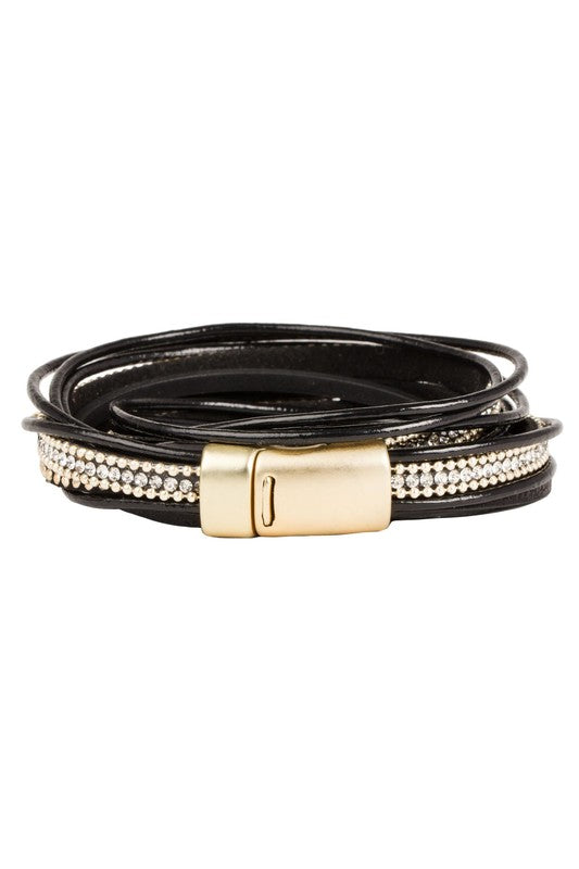Flaunt Rhinestone Multi Strand Bracelet