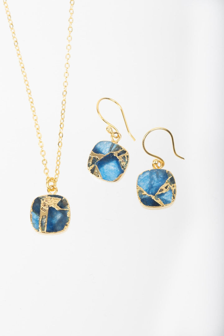 Mojave Mini Cushion Earring and Necklace Set