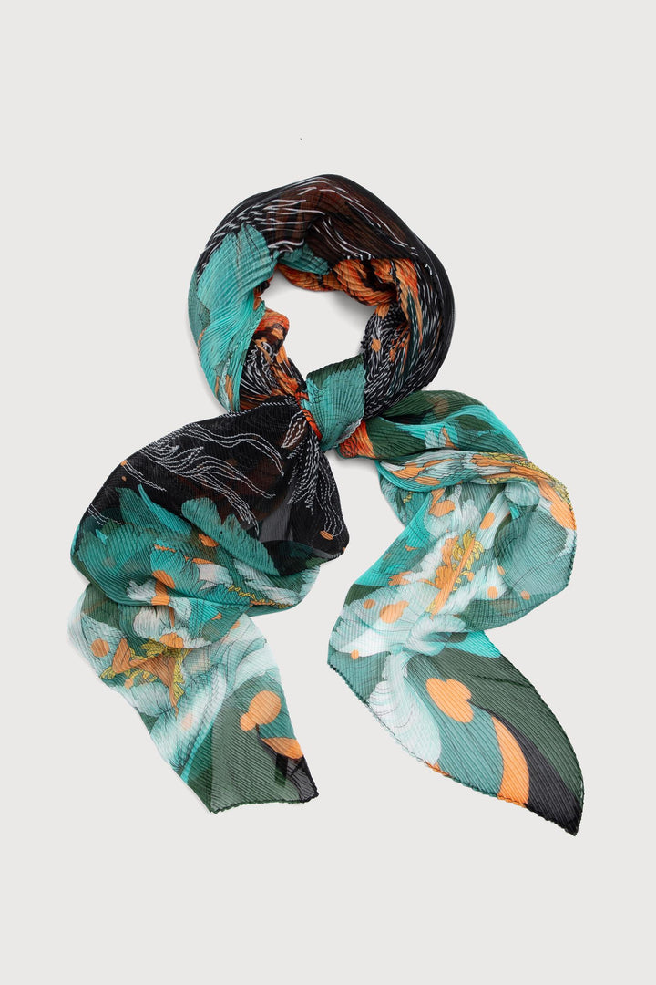 Pleated Koi Pond Scarf