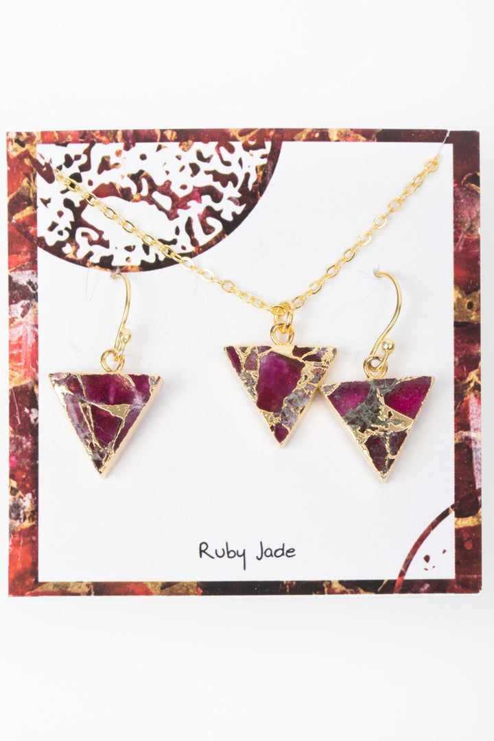 Mojave Mini Triangle Earring and Necklace Set