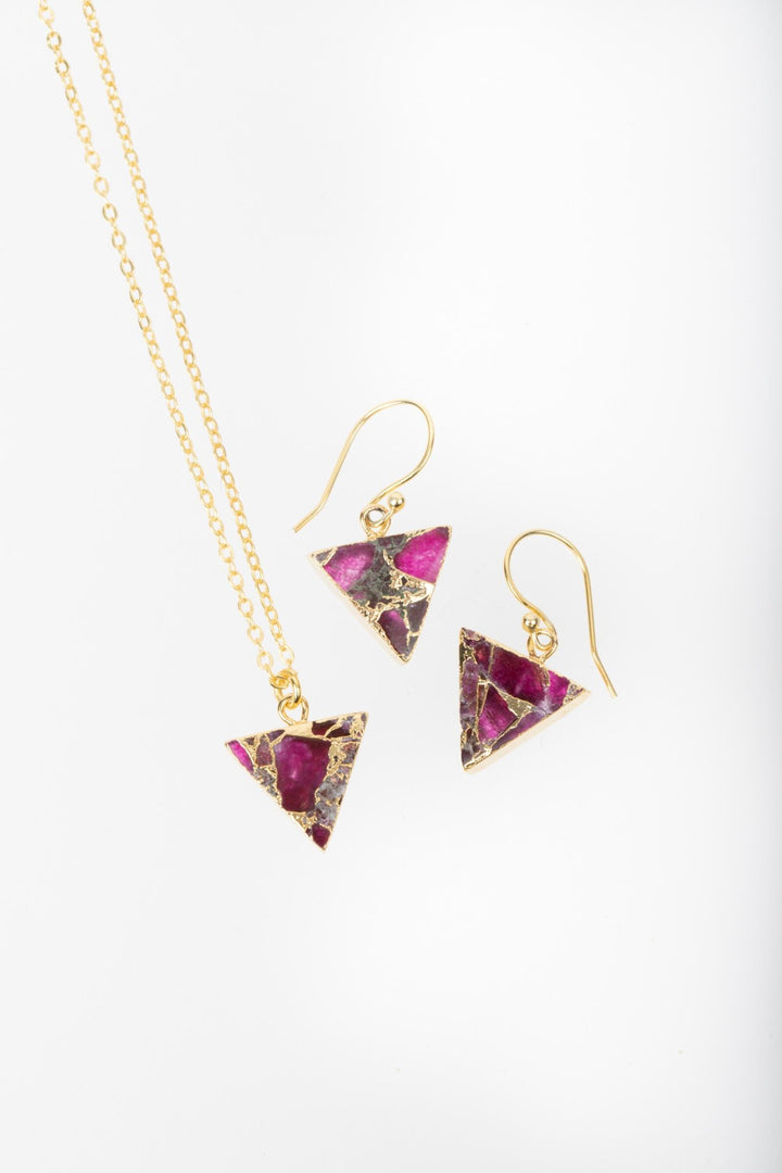Mojave Mini Triangle Earring and Necklace Set