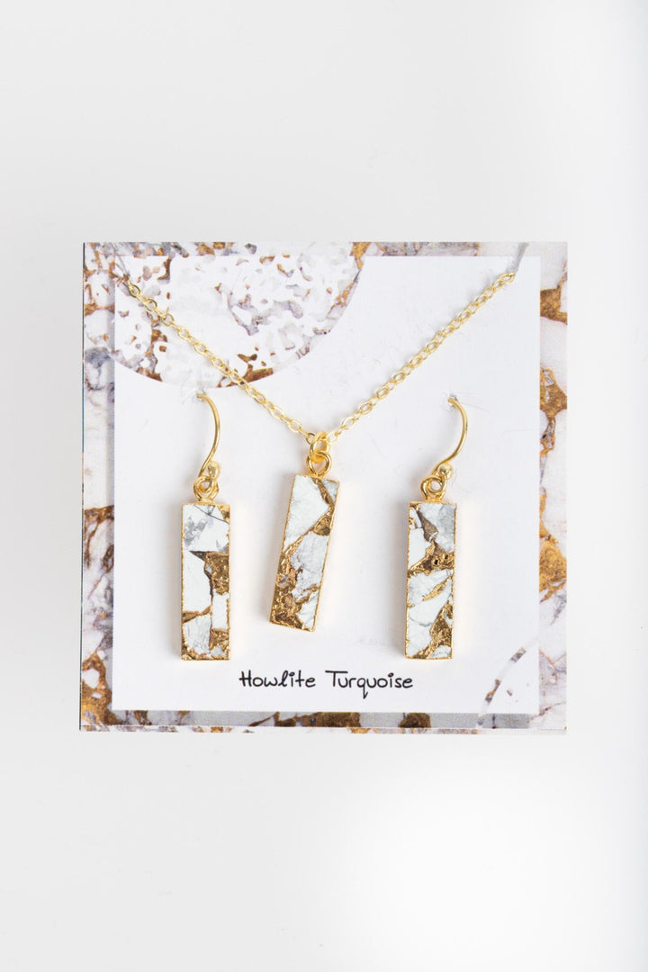 Mojave Mini Rectangle Earring and Necklace Set