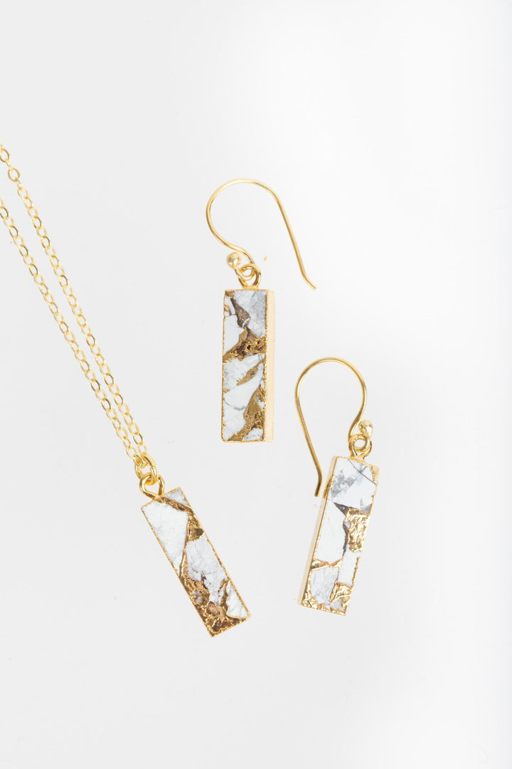 Mojave Mini Rectangle Earring and Necklace Set