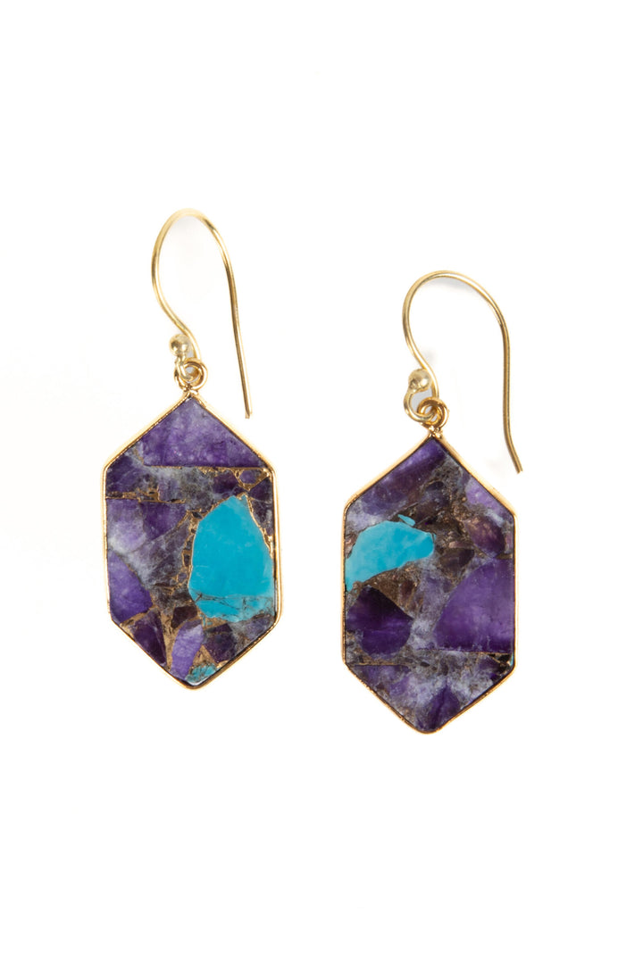 Geometric Mojave Turquoise Earrings