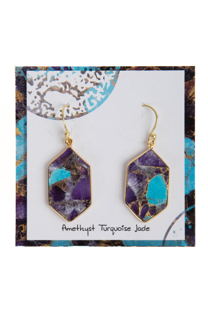 Geometric Mojave Turquoise Earrings