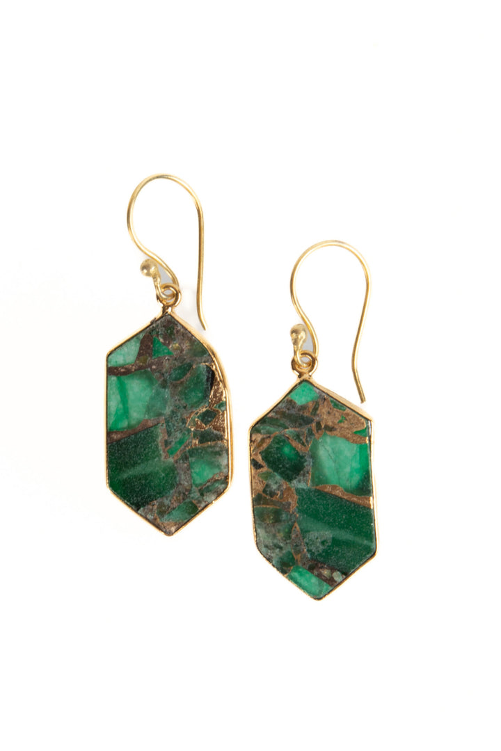 Geometric Mojave Turquoise Earrings
