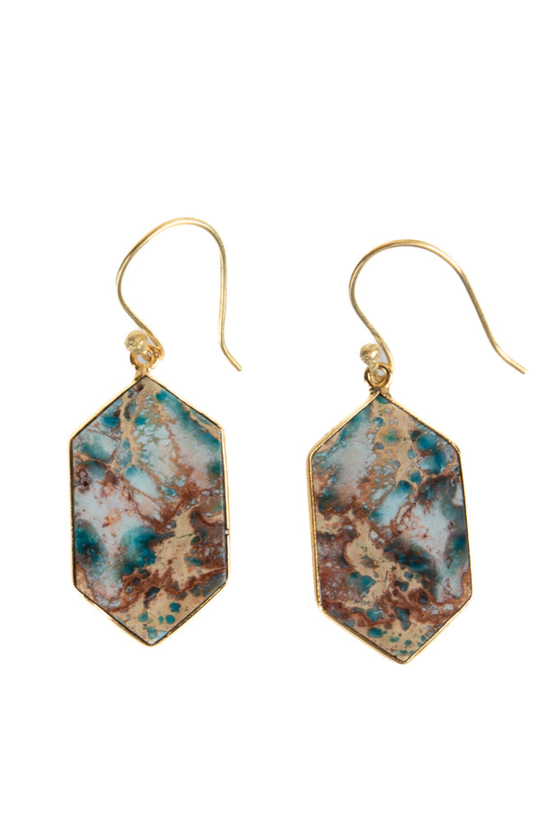 Geometric Mojave Turquoise Earrings