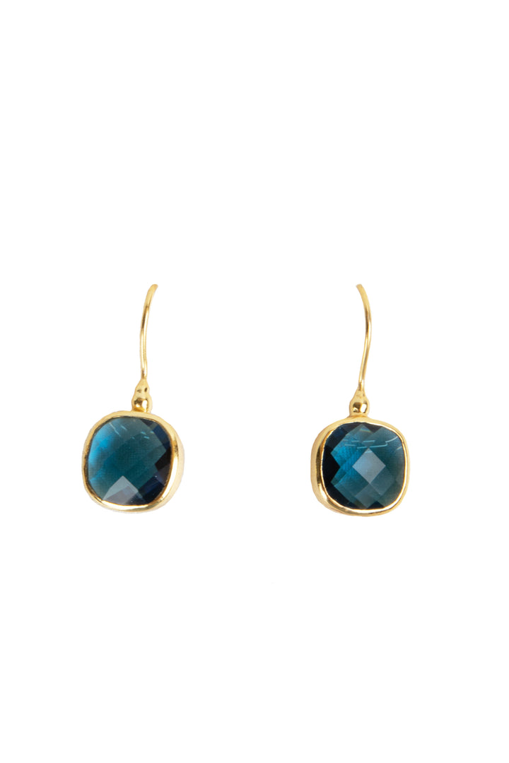 Cushion Cut Gemstone Earrings