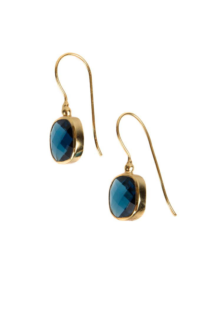 Cushion Cut Gemstone Earrings