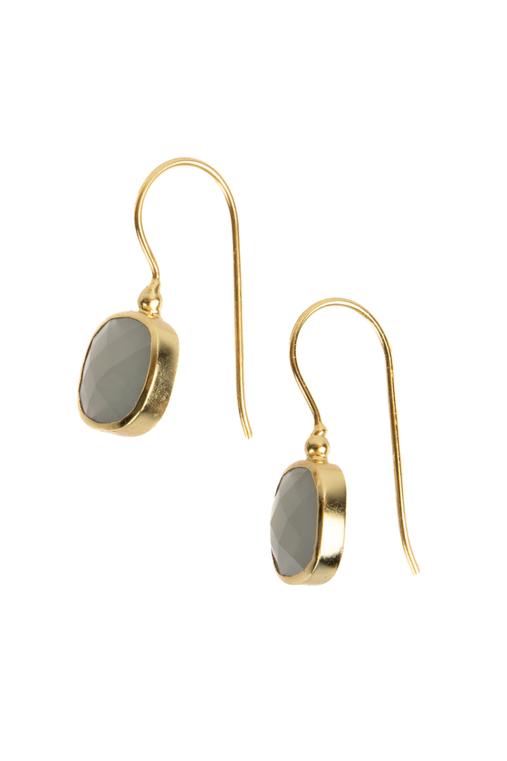 Cushion Cut Gemstone Earrings