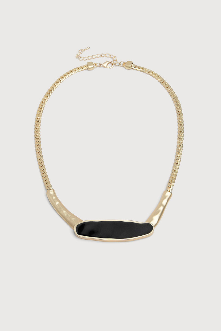 Herringbone Chain Plated Collar Necklace