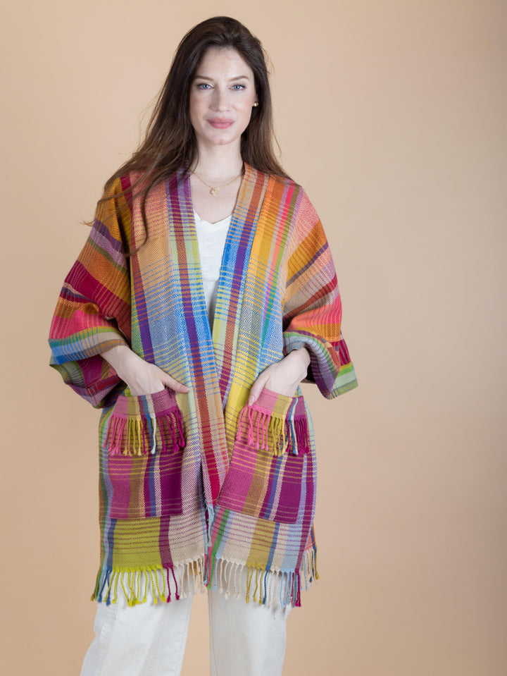 Rainbow Tartan Long Jacket
