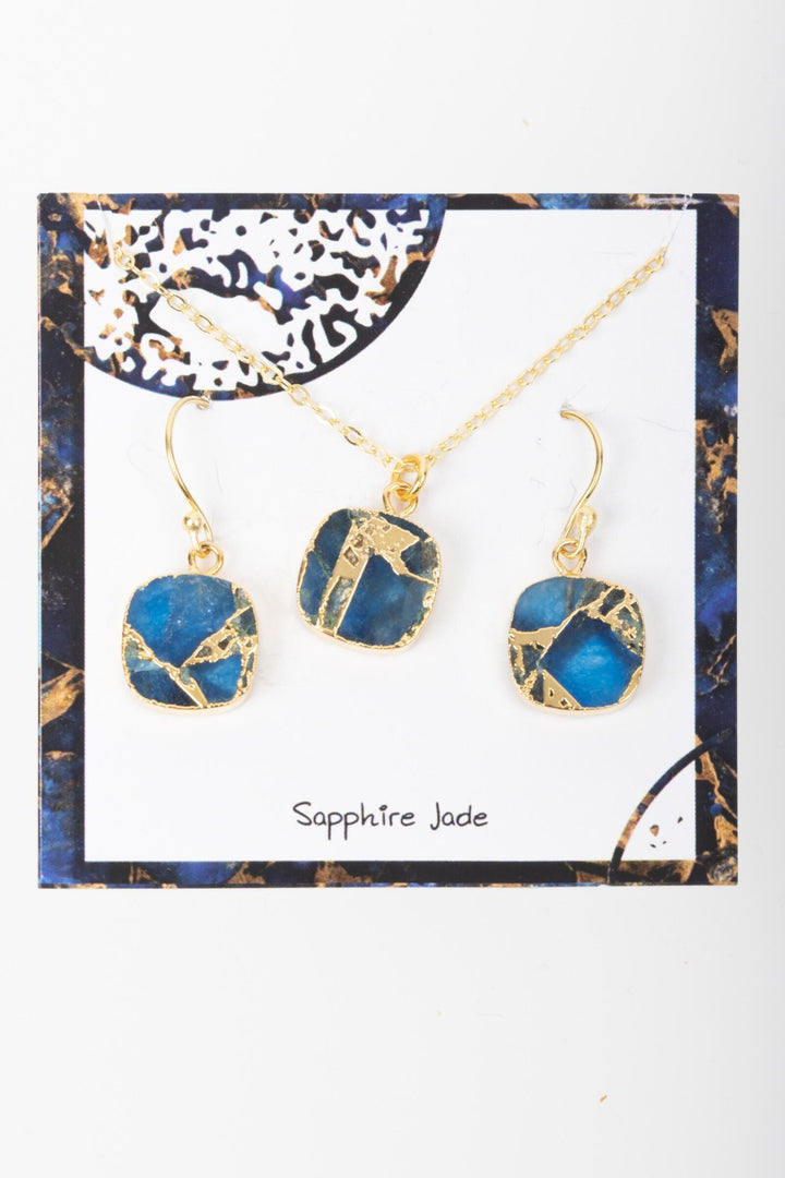 Mojave Mini Cushion Earring and Necklace Set