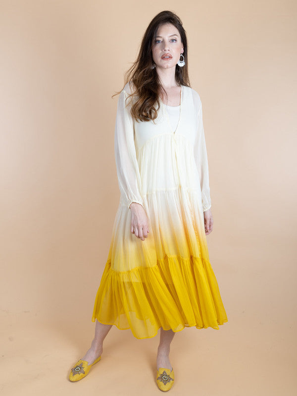 Sheer Kimono Cover Up Ombre