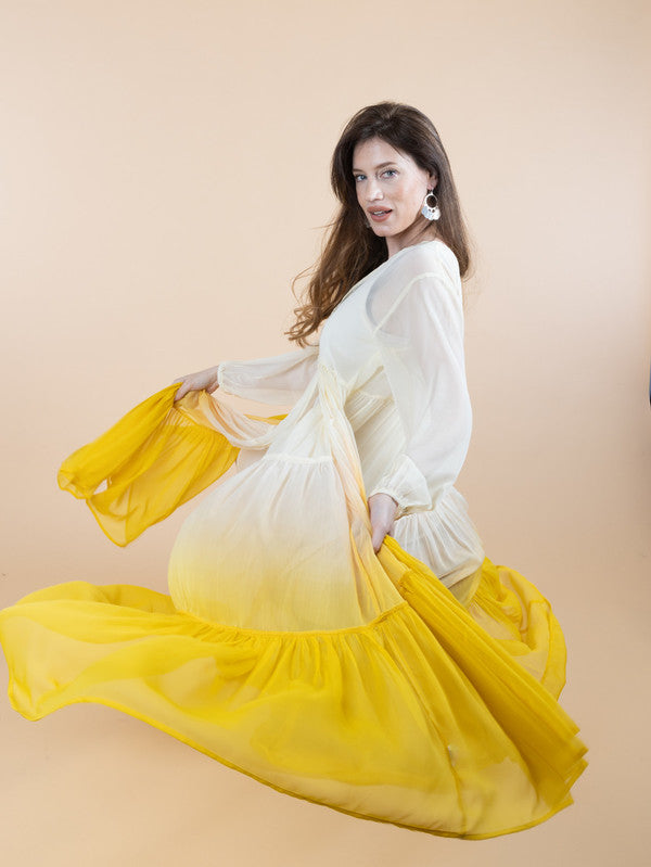 Sheer Kimono Cover Up Ombre