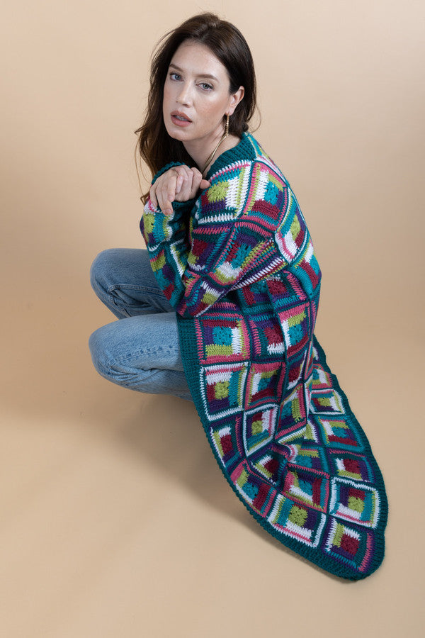 Crochet Long Cardigan Marrakesh Jacket