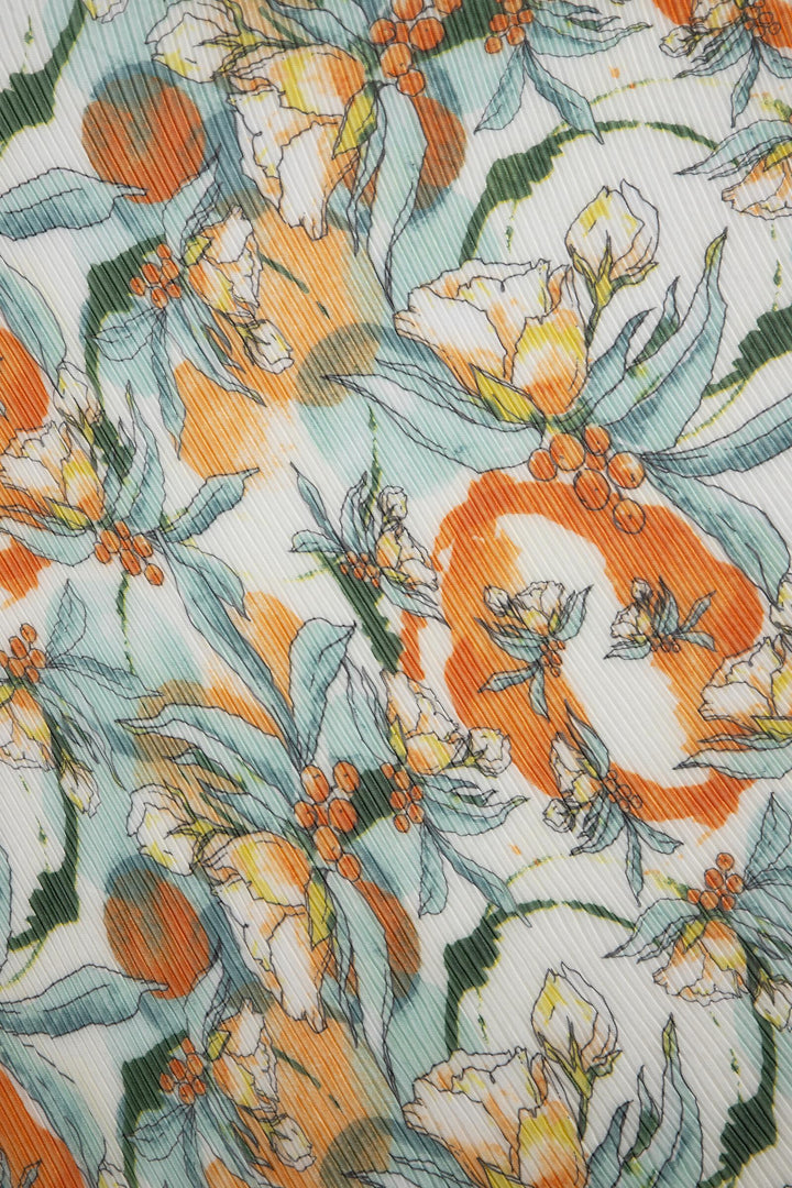 Pleated Garden Bloom Scarf