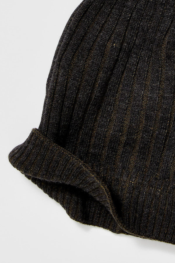 Slouchy Ribbed Cuffed Beanie Green