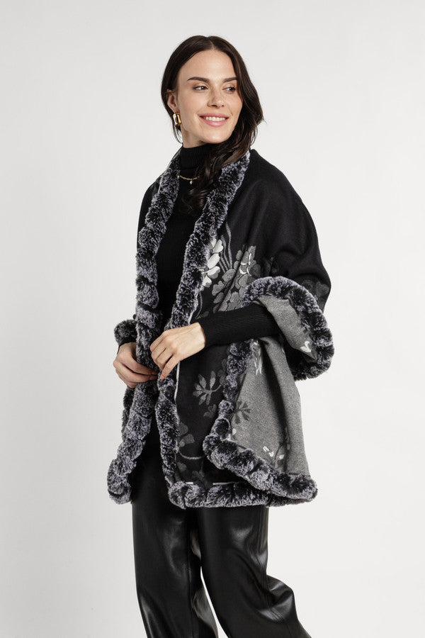 Blooming Faux Fur Scarf