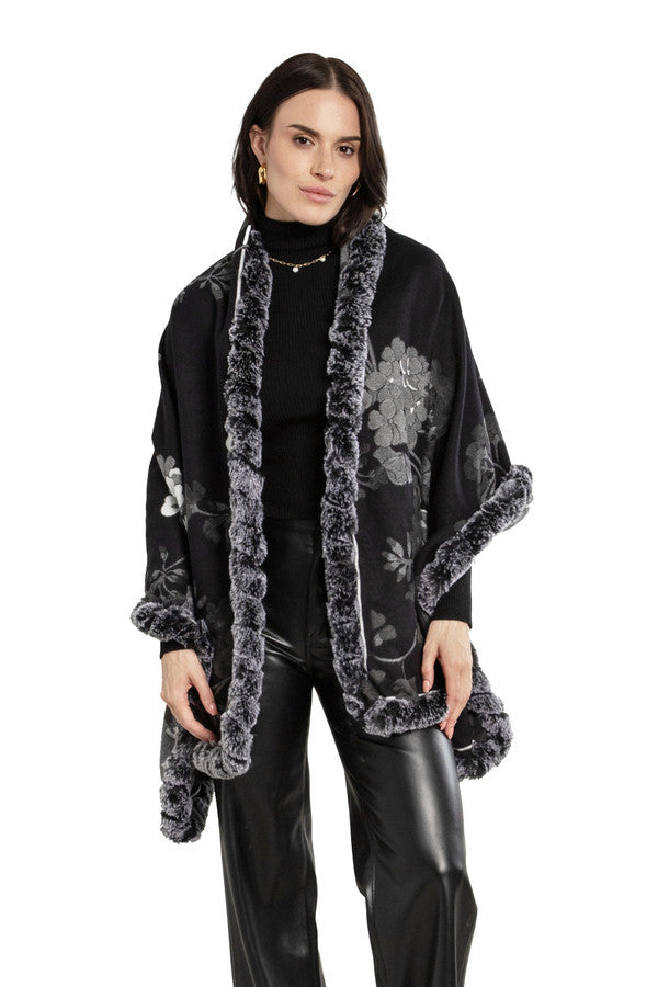 Blooming Faux Fur Scarf