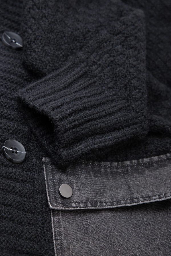Denim Knit Cardigan