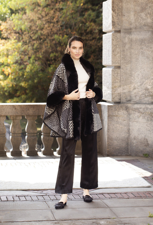 Tania Fur Faux Kimono