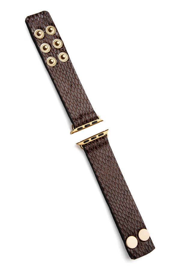 Fish Scale Leather Apple Watch Band