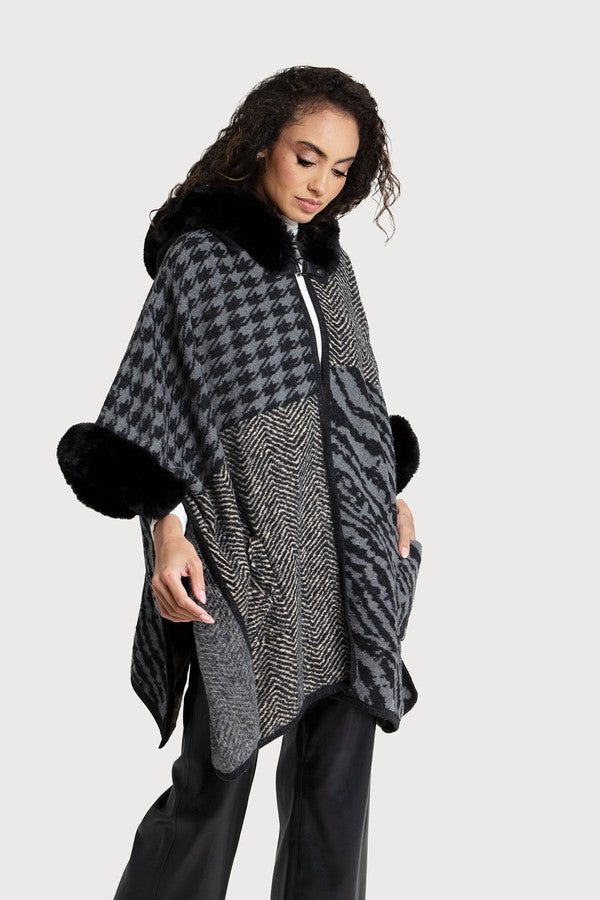 Beverly Ann Fur Faux Kimono