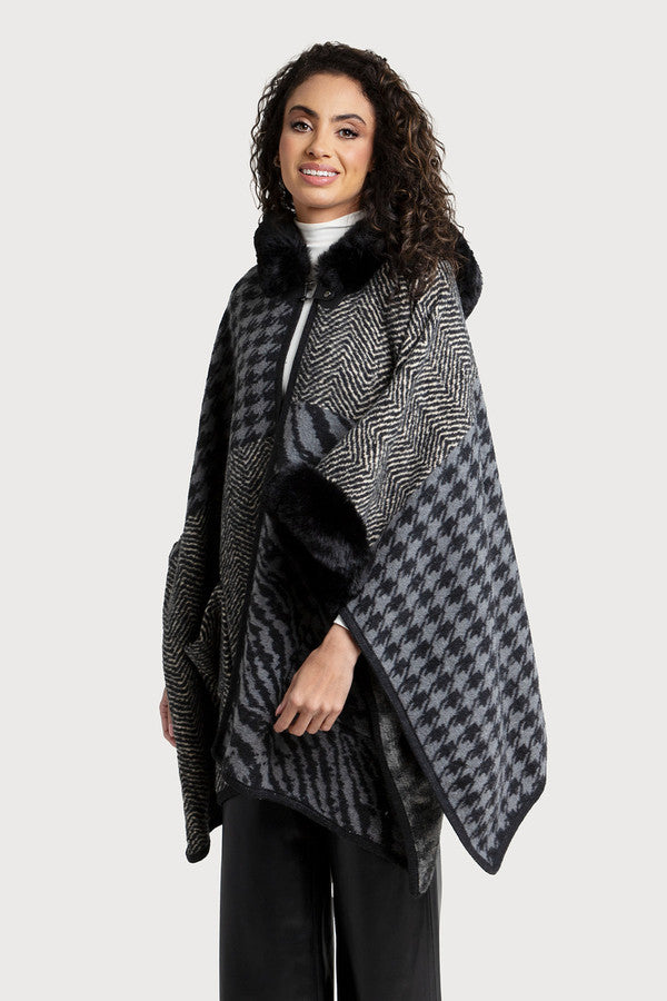 Beverly Ann Fur Faux Kimono