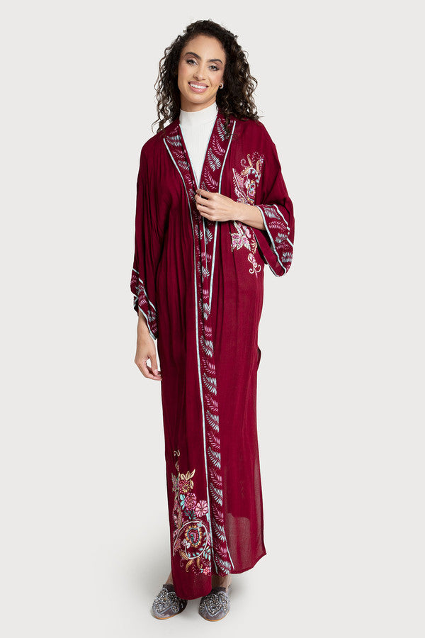 Flowy Paisley Kimono Long