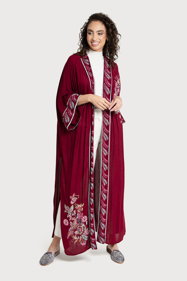 Flowy Paisley Kimono Long