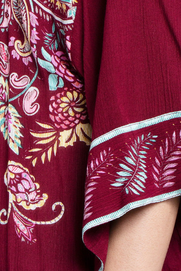 Flowy Paisley Kimono Long