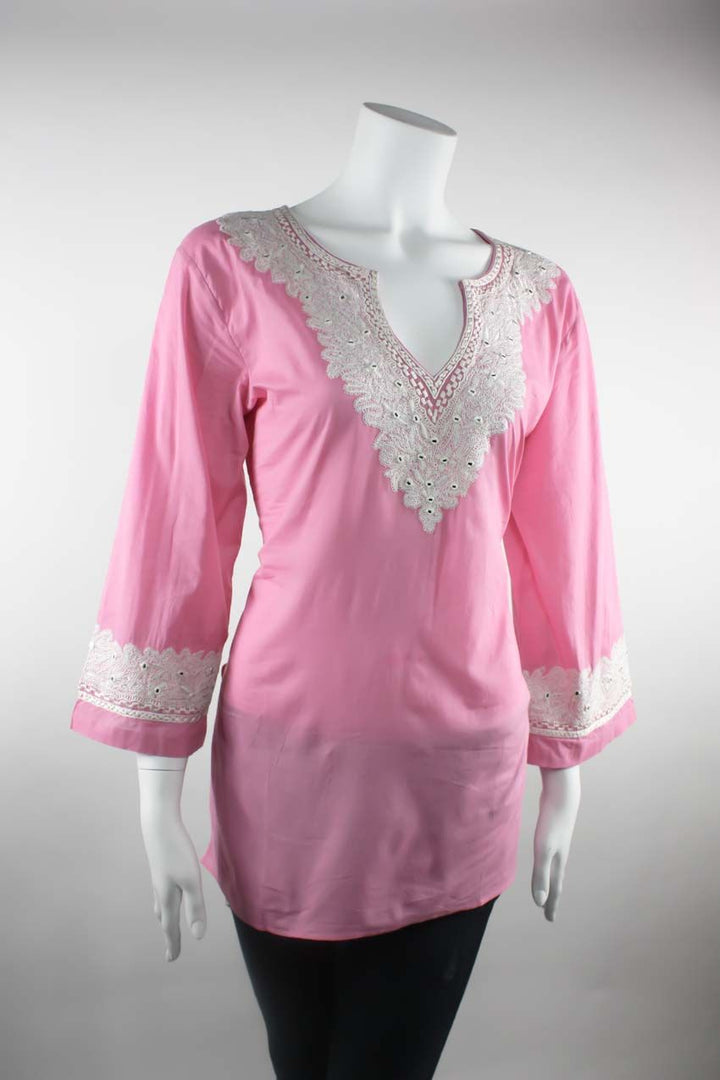 Embroidered Short Cotton Tunic