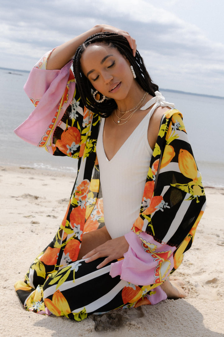 Citrus Motif Kimono