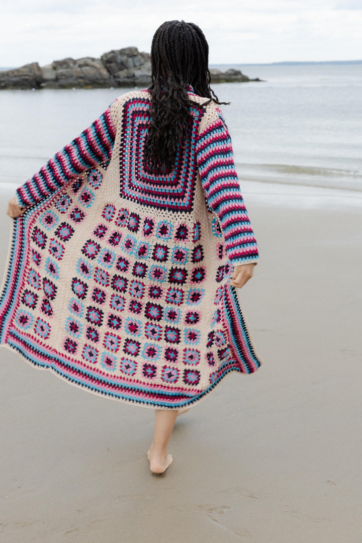 Cotton Granny Square Crochet Kimono