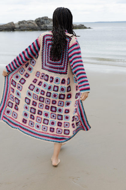 Nina Leonard 3/4-Sleeve Open Front Crochet Cardigan - 20689914