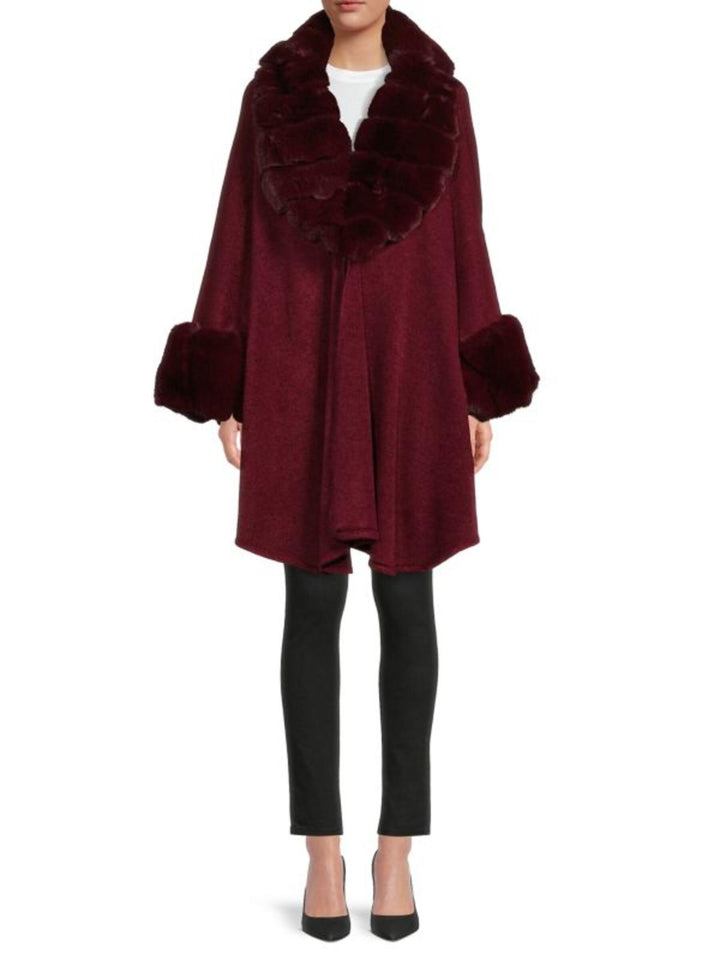 Filippa Faux Fur Trim Kimono