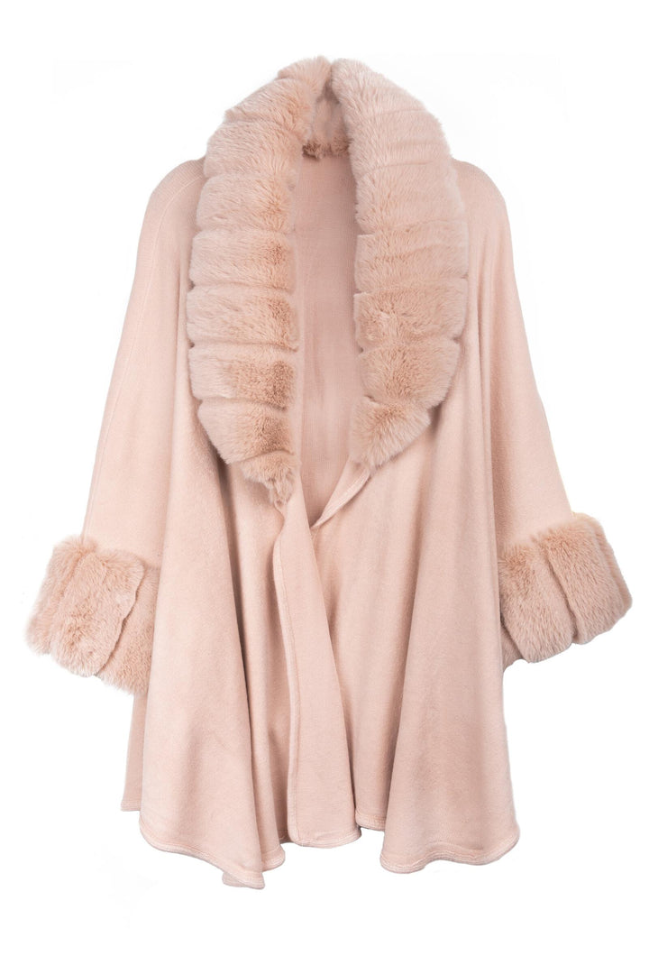 Filippa Faux Fur Trim Kimono