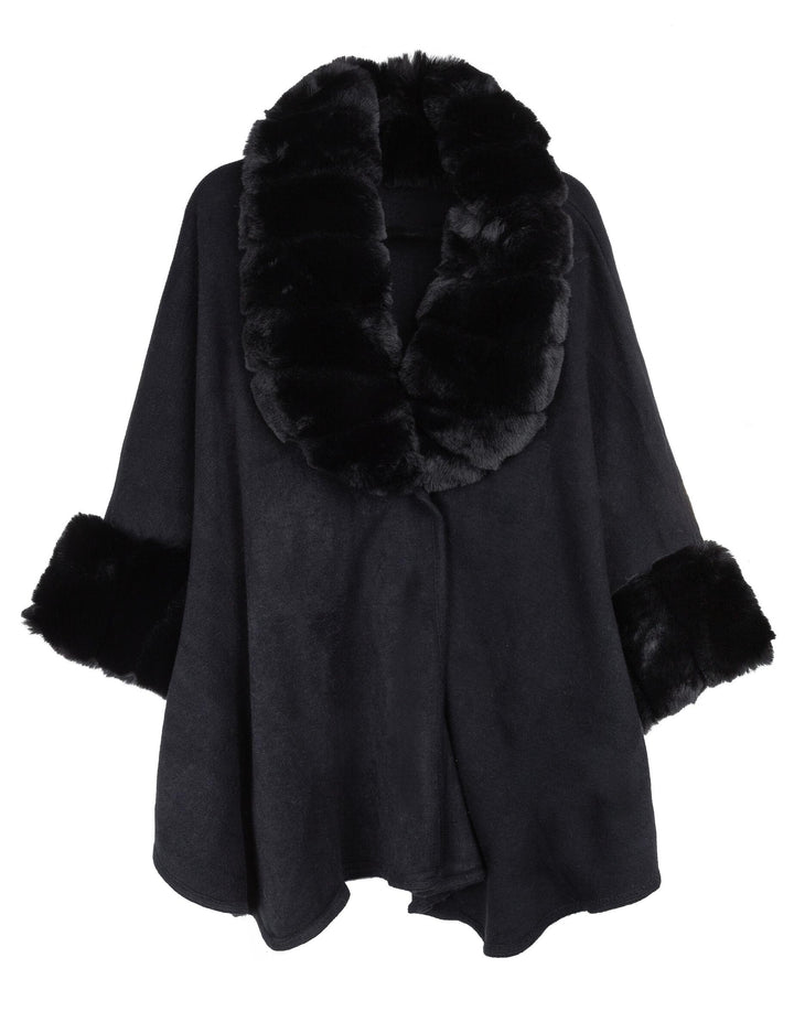 Filippa Faux Fur Trim Kimono